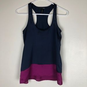 Aqua Racerback Colorblock Tank Flowy